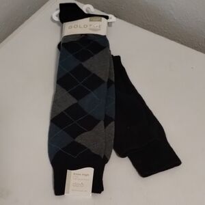 Gold Toe Men's Argyle Knee High Socks - Blue and Gray